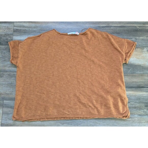 FP Free People Beach Sweater Oversized Women's XS Orange Short Sleeve - Picture 6 of 6